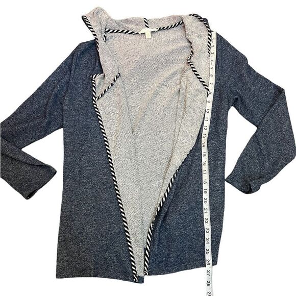 KENAR Jersey Knit Blue Loose Fit Hooded Open Cardigan M - Picture 6 of 9